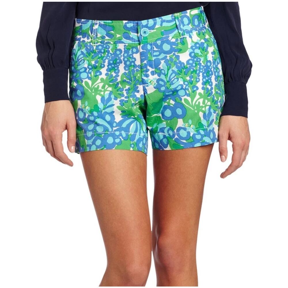Lilly Pulitzer Callahan Bee In Your Bonnet Floral Shorts Preppy Resort Size 2